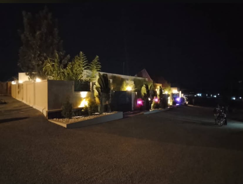 Kepa Eco Villa frontage at night